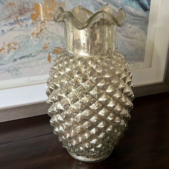 Neiman Marcus pineapple mercury glass vase - Picture 2 of 3